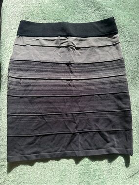 Women's Gray Ombre Bandage Skirt
